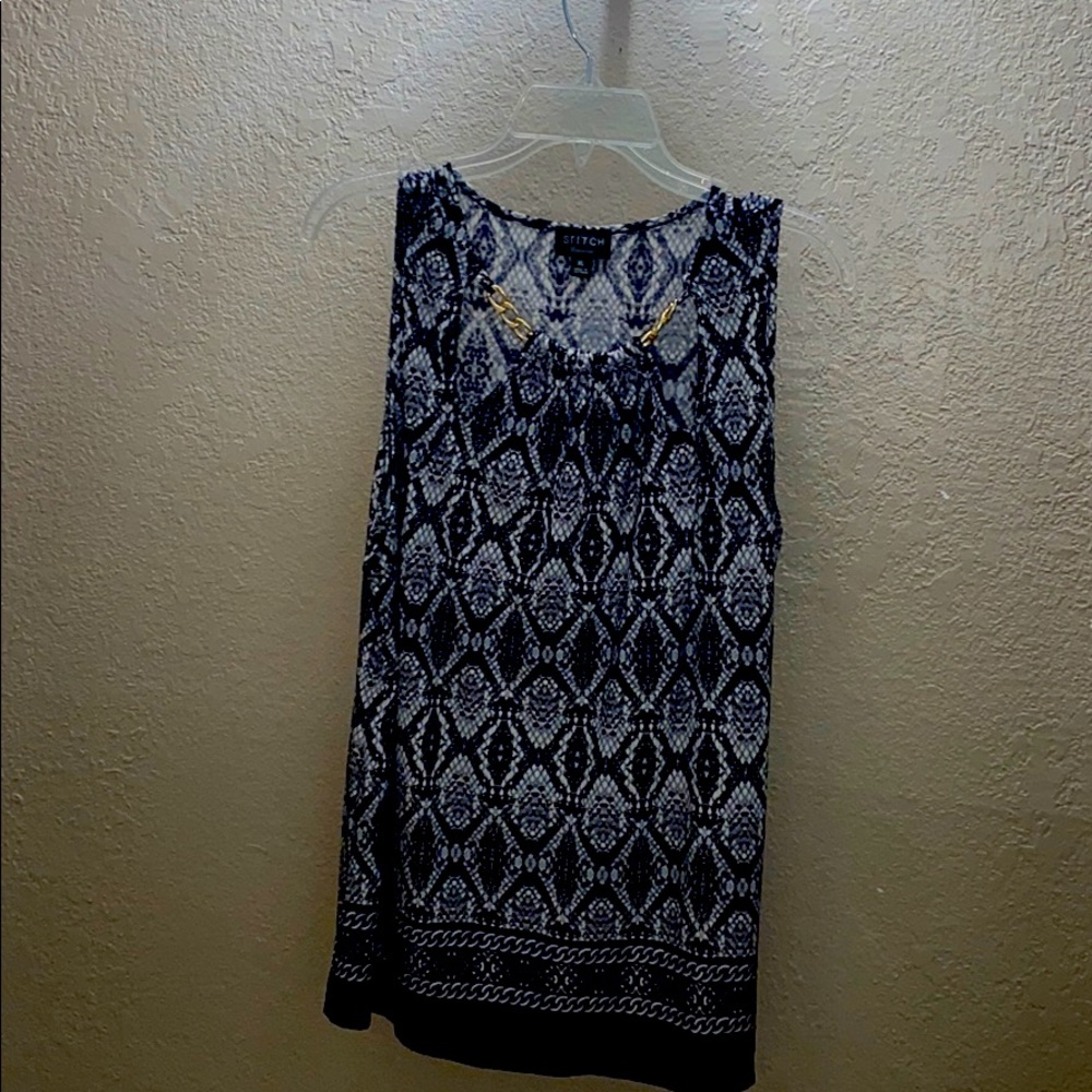 Stitch Collection blouse with gold chain accent